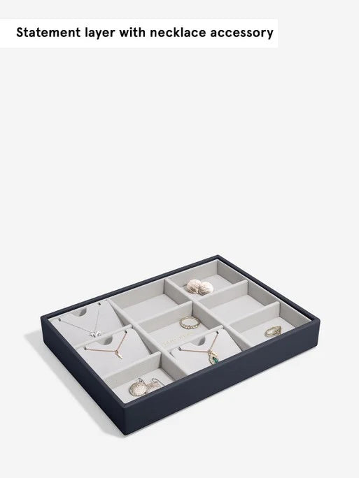 Stackers Standard Jewelry Layer for Classic Jewelry Box Navy Blue