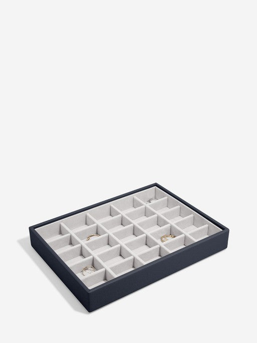 Stackers Small Jewelry Layer for Classic Jewelry Box Navy Blue