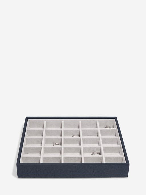 Stackers Small Jewelry Layer for Classic Jewelry Box Navy Blue