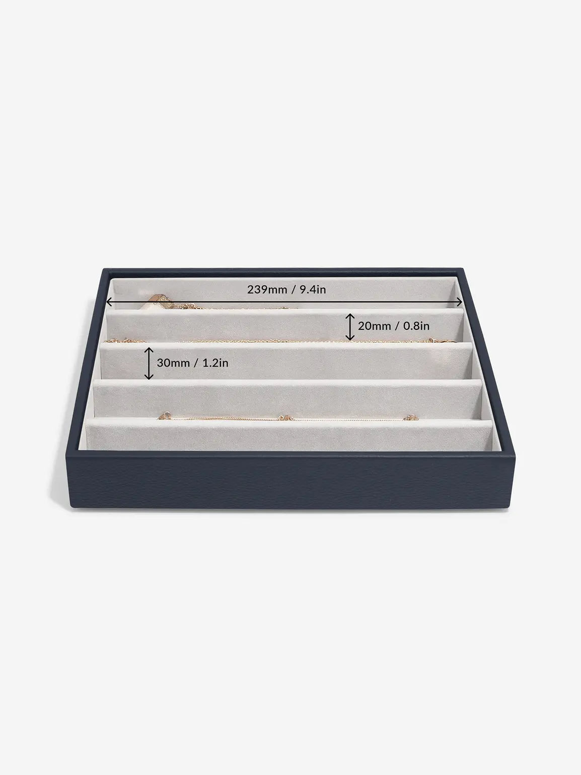 Stackers Necklace Layer for Classic Jewelry Box Navy Blue