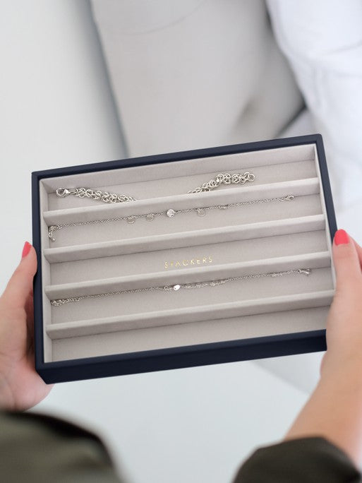 Stackers Necklace Layer for Classic Jewelry Box Navy Blue