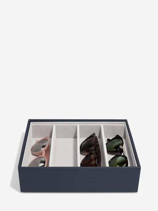 Stackers Glasses &amp; Accessories Layer for Classic Jewelry Box Navy Blue
