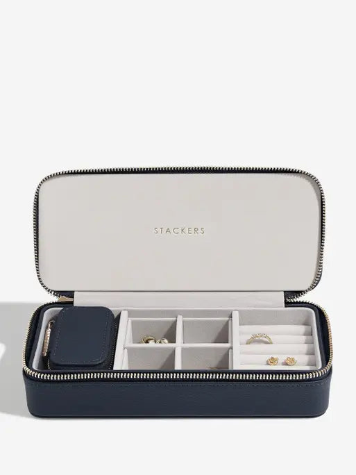 Stackers Large + Petite Travel Box Marineblauw
