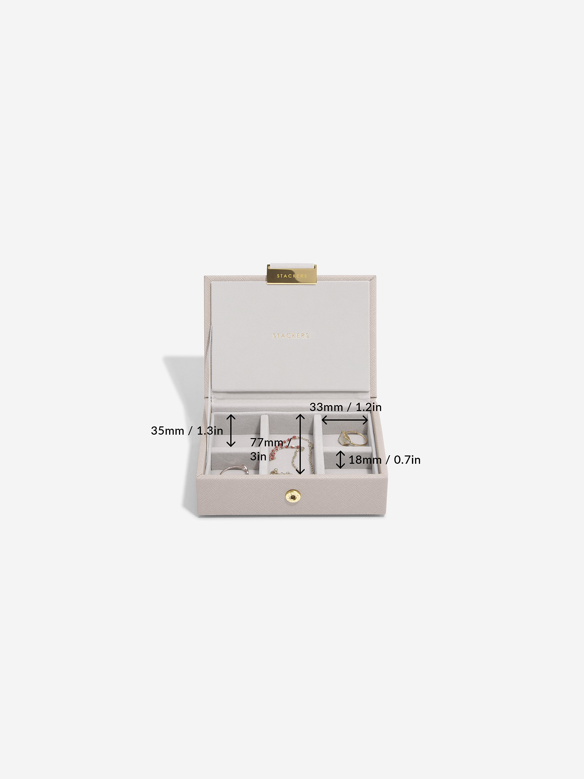 Stackers Micro Juwelendoos Set van 2 Taupe