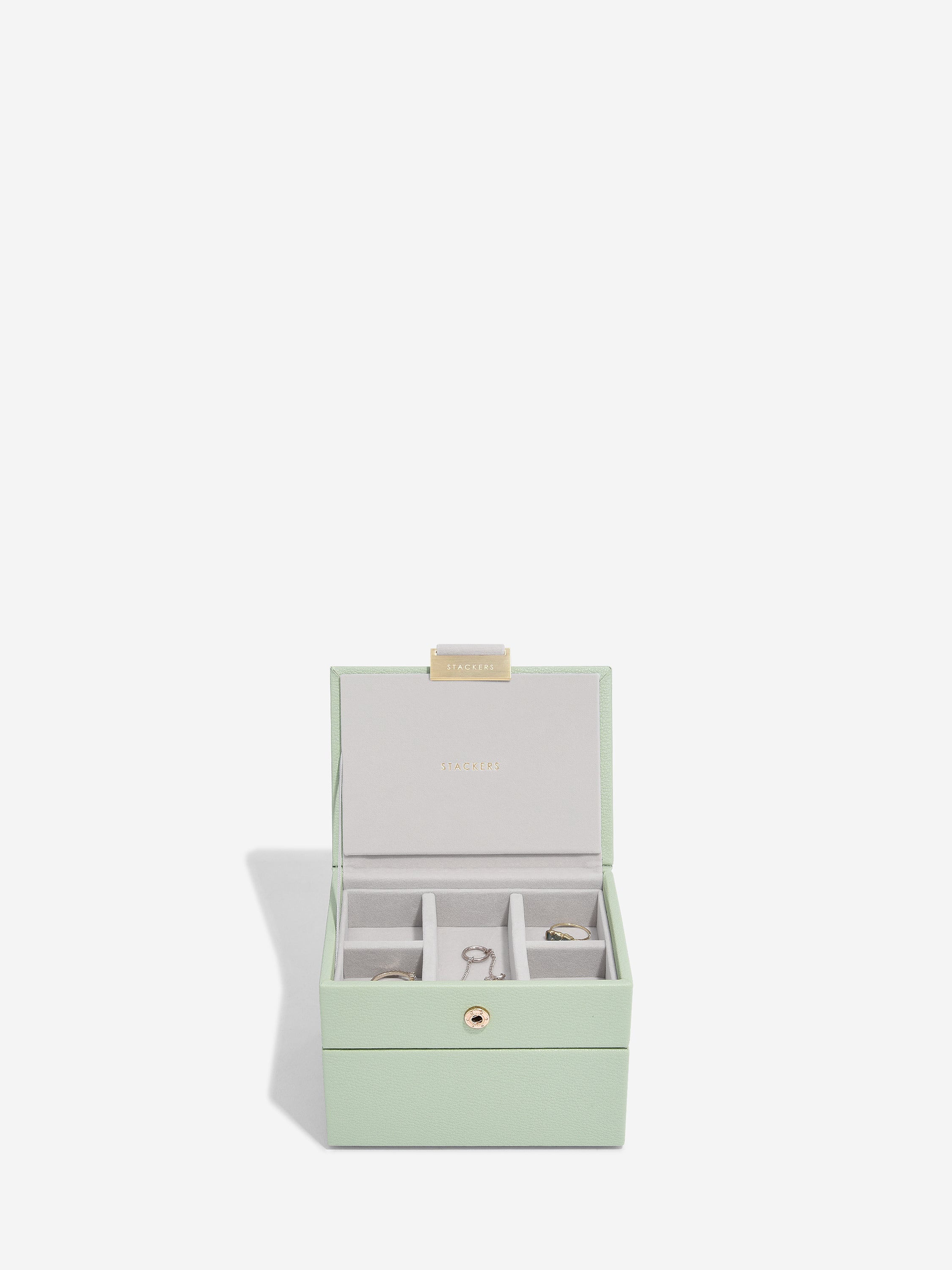 Stackers Micro Juwelendoos Set van 2 Saliegroen