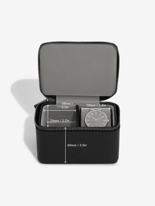 Stackers Watch & Cufflinks Box Black
