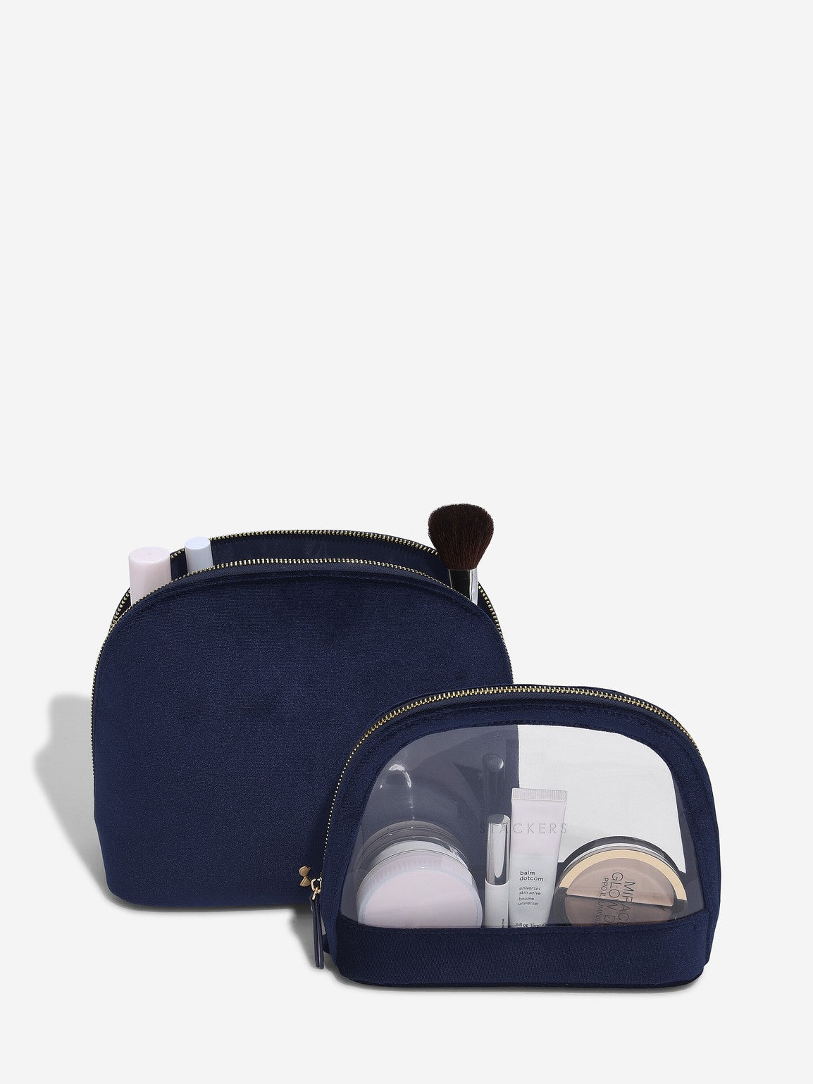 Stackers set van twee Cosmeticatassen Marineblauw