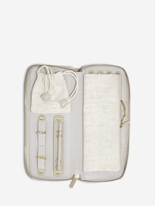 Stackers Jewellery Roll Havermout & Linnen
