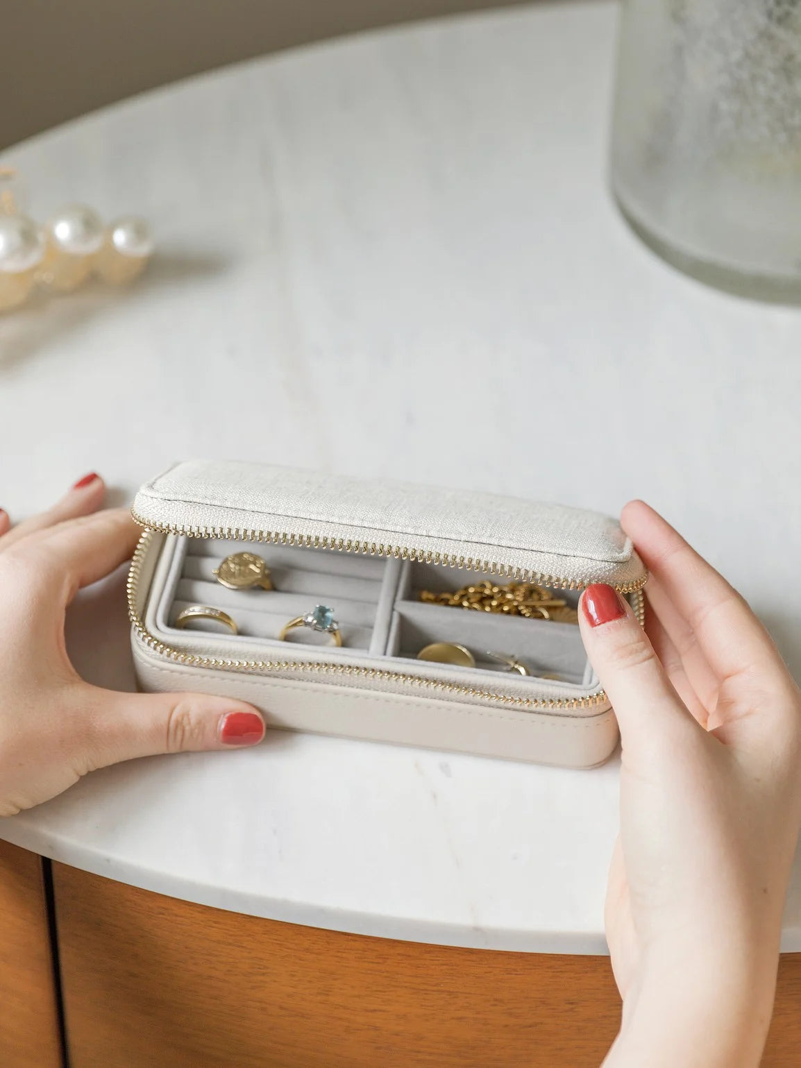Stackers Medium Travel box Havermout & Linnen