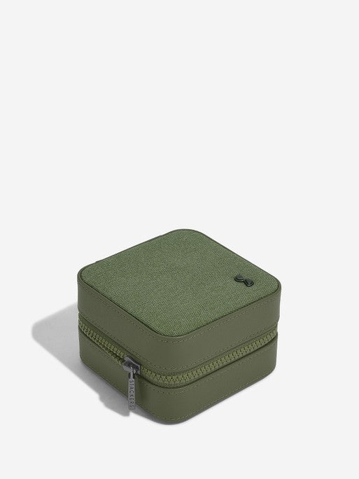 Stackers Watch &amp; Jewelry Box Green Canvas