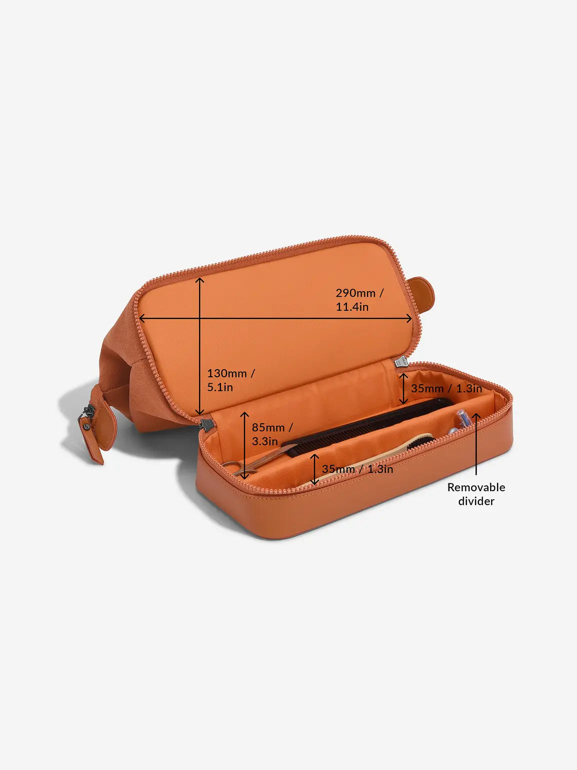 Stackers Toiletry Bag Orange Canvas