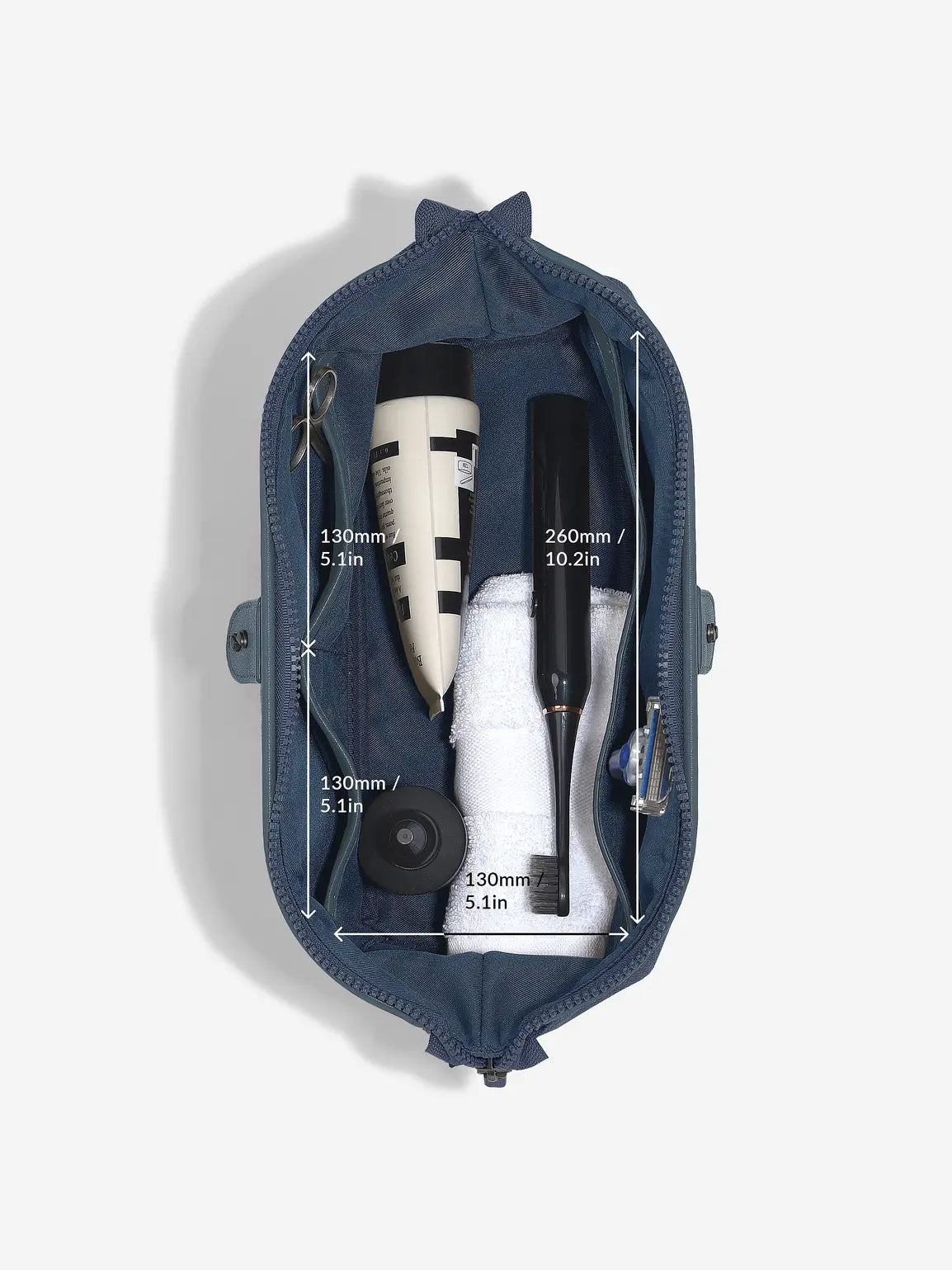 Stackers Toiletry Bag Blue Canvas