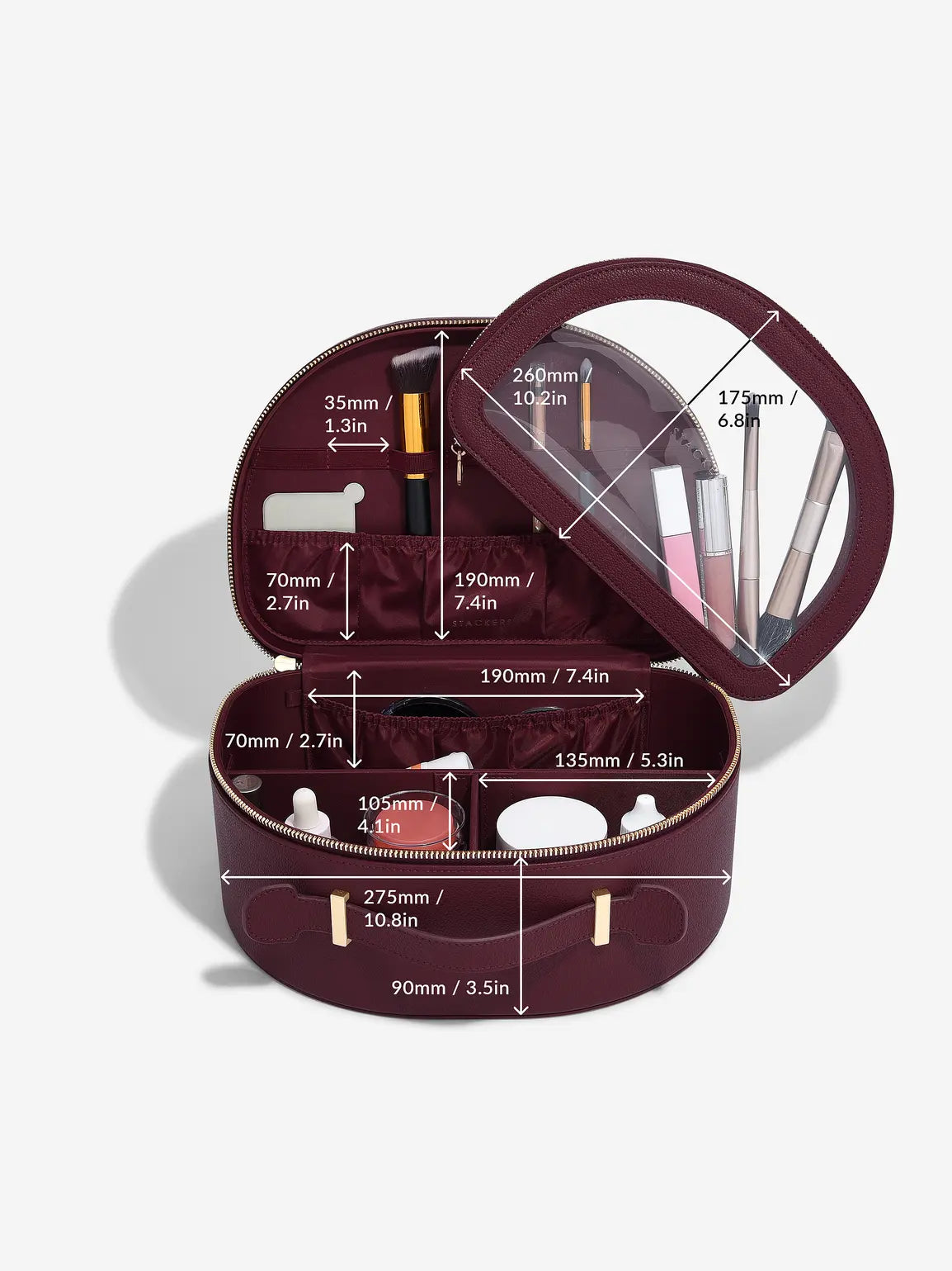 Stackers Beautycase Bordeaux