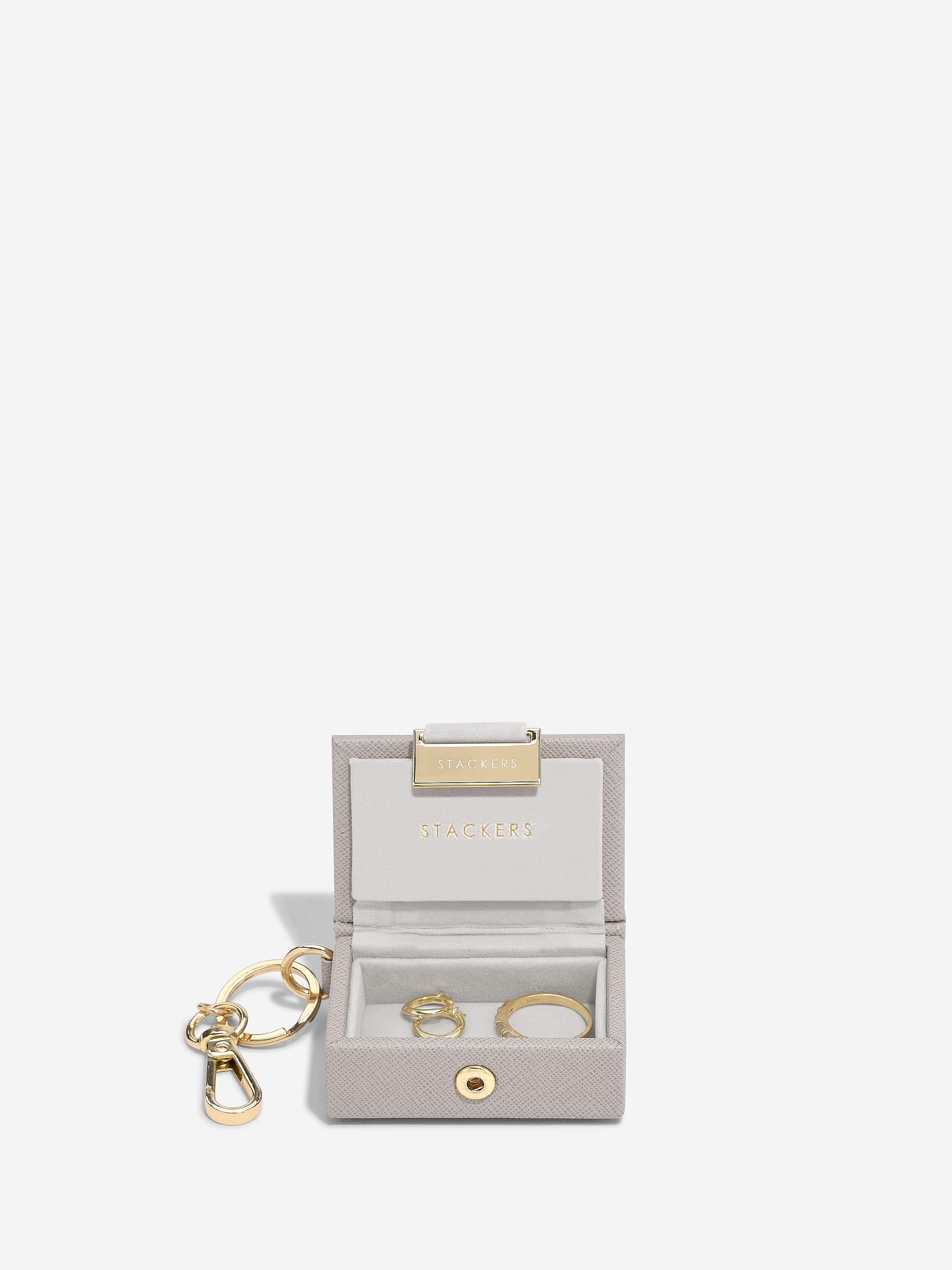 Stackers Jewellery Box Keyring in Party Cracker Taupe