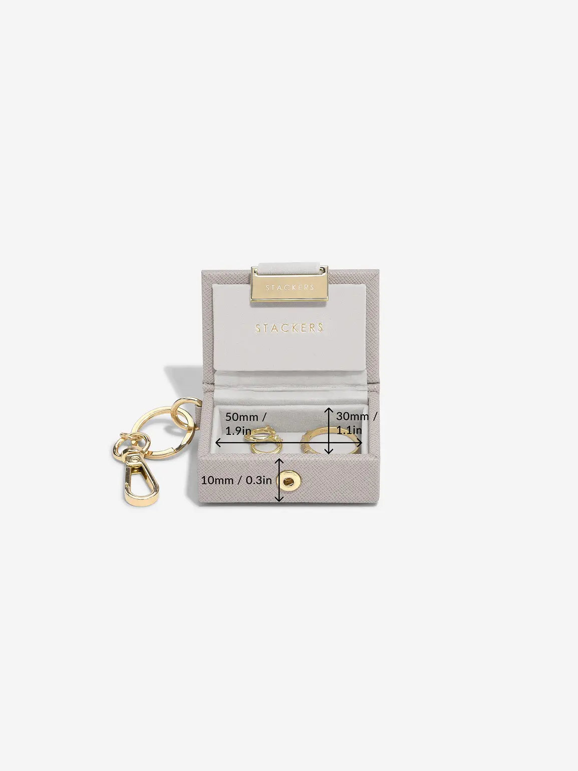 Stackers Juwelendoos Sleutelhanger in Feestcracker Taupe