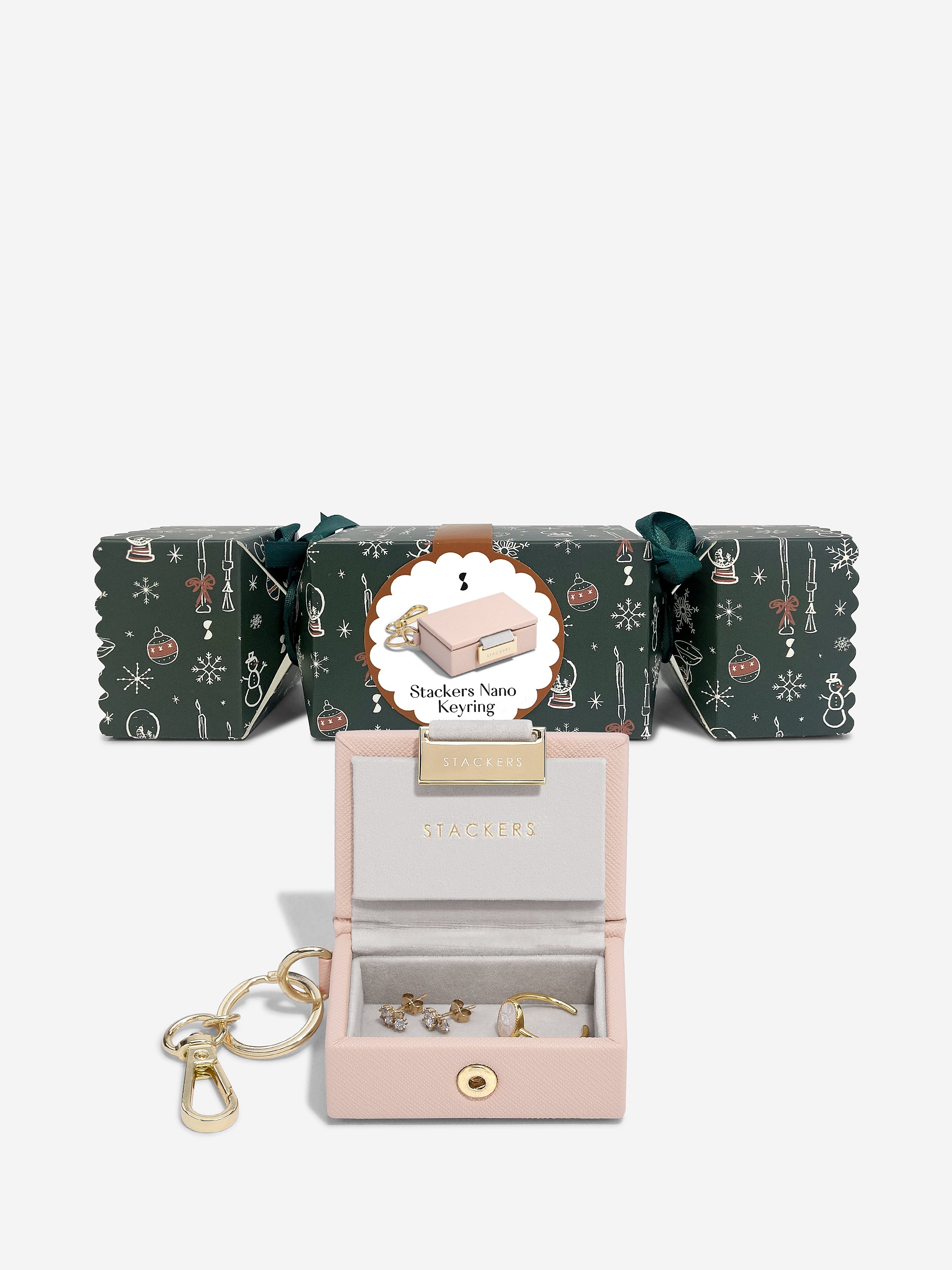 Stackers Juwelendoos Sleutelhanger in Feestcracker Roze