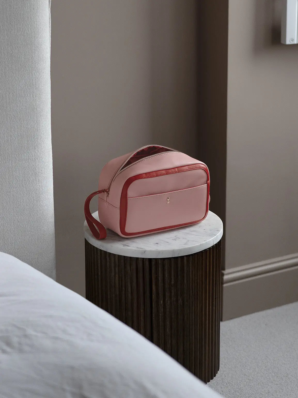 Stackers Trousse de toilette avec porte-clés en forme de cœur Rose