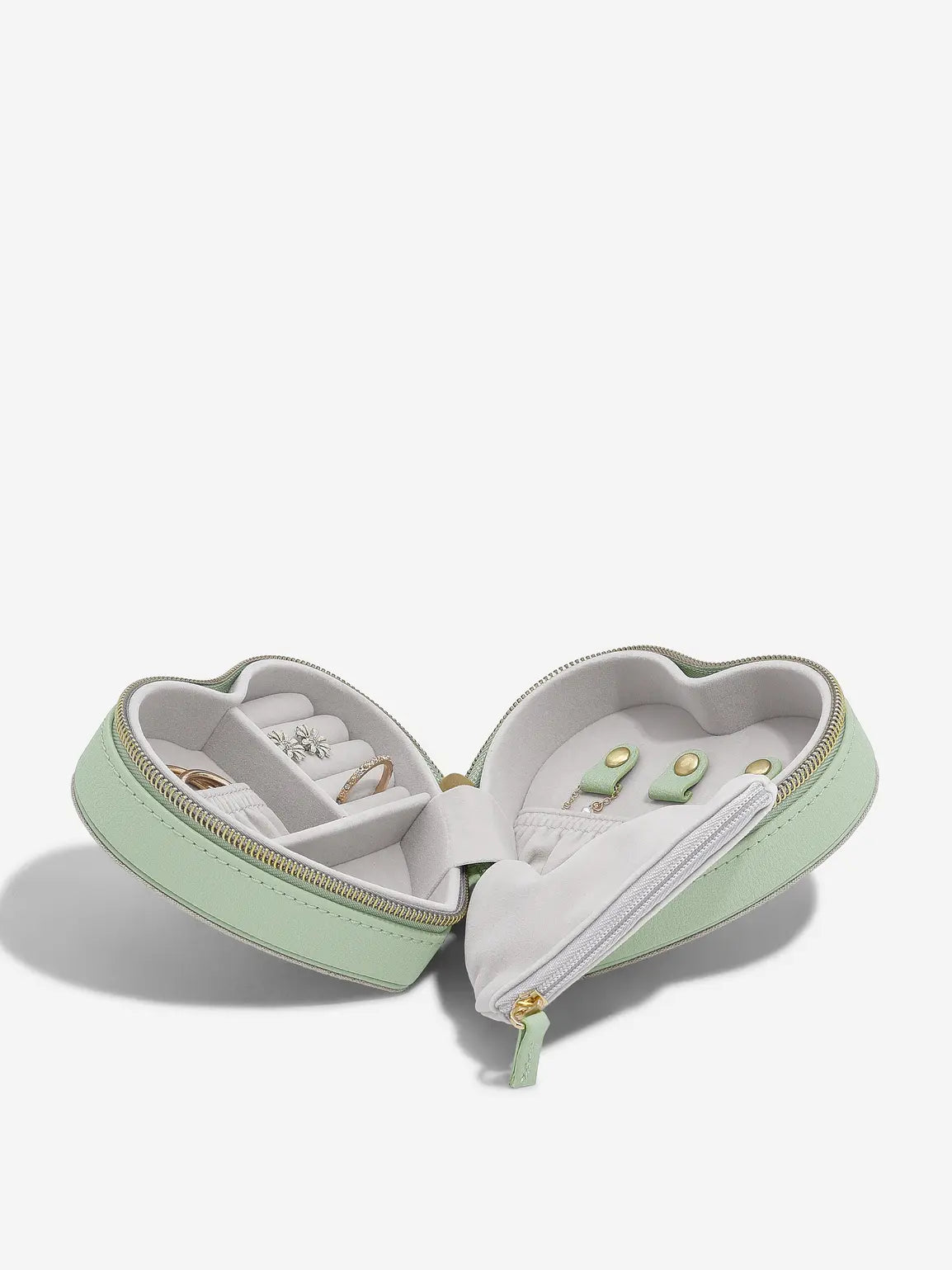 Stackers Mama Heart Travel Jewellery Box Groen