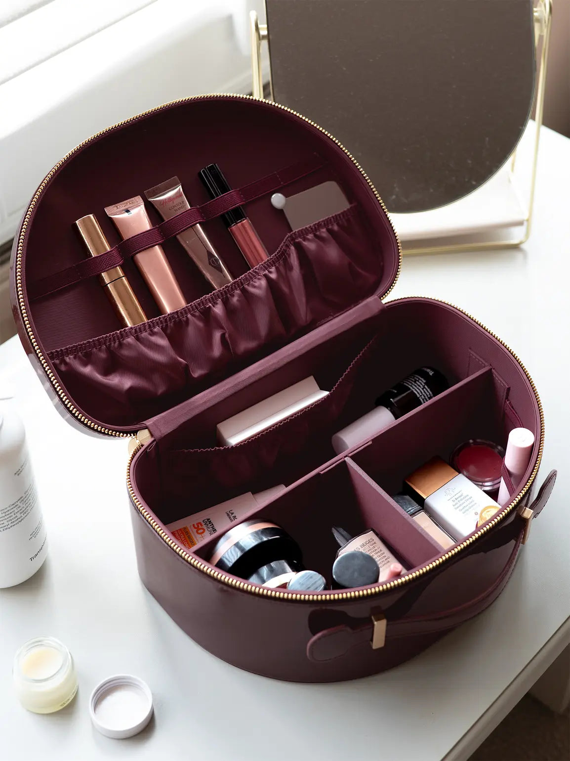 Stackers Beautycase Kersenrood Gelakt