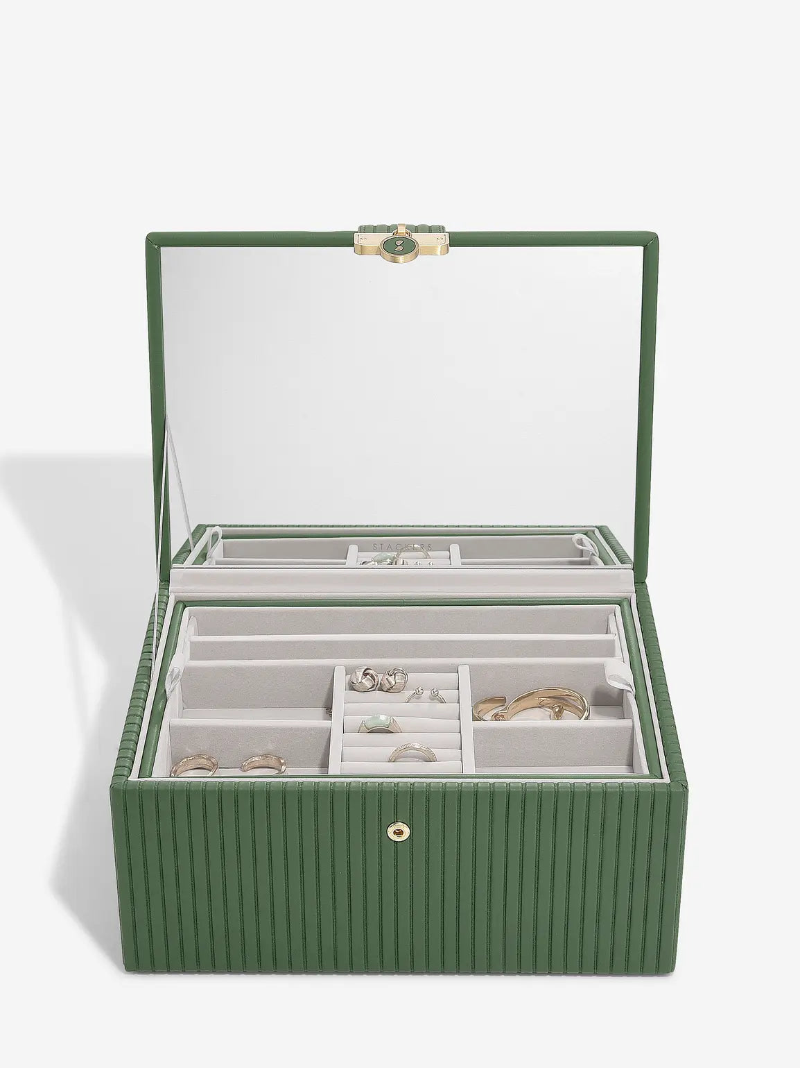 Stackers Luxe Klassieke Juwelendoos Smaragdgroen