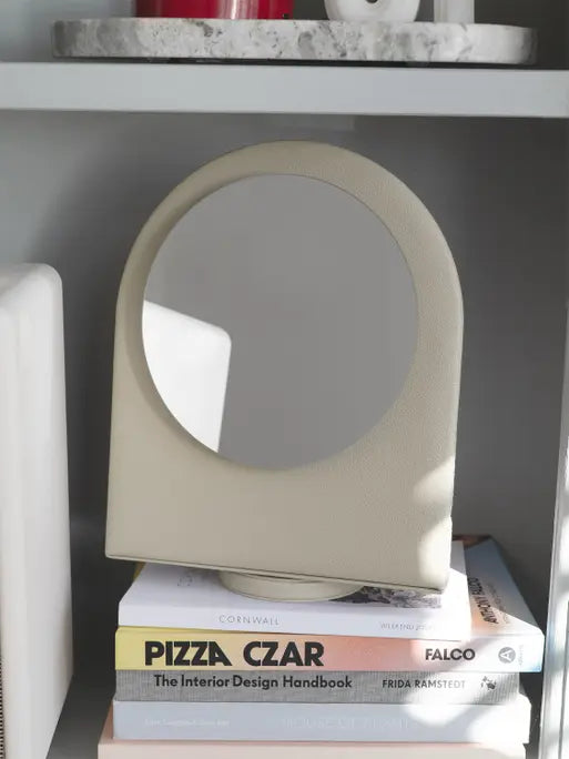 Stackers Rotating Hair Accessory Organiser with Mirror Oatmeal & Linen