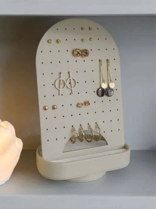 Stackers Rotating Earring Holder Oatmeal & Linen