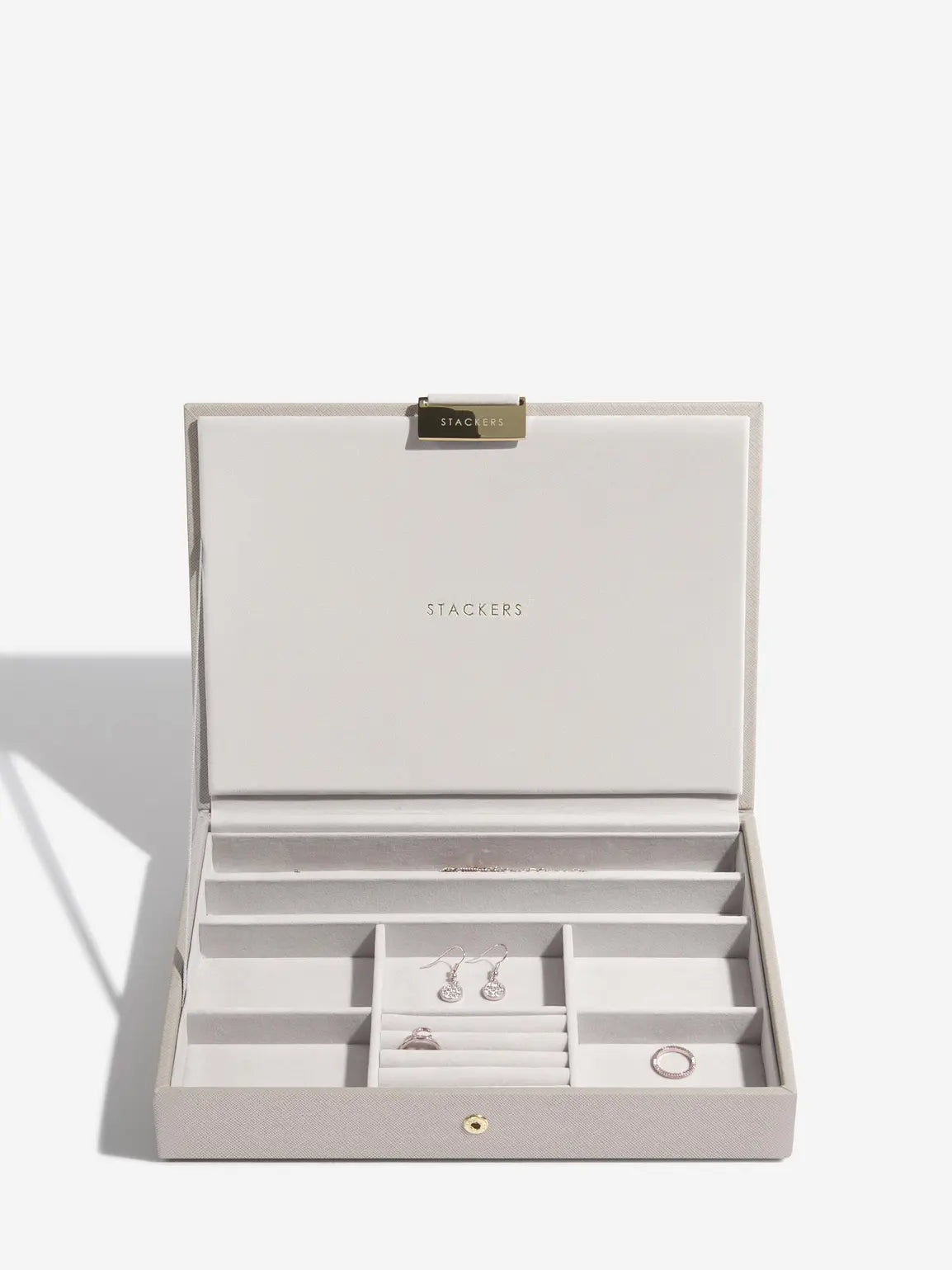 Stackers Classic Jewellery Box Set of 2 Taupe Raffia