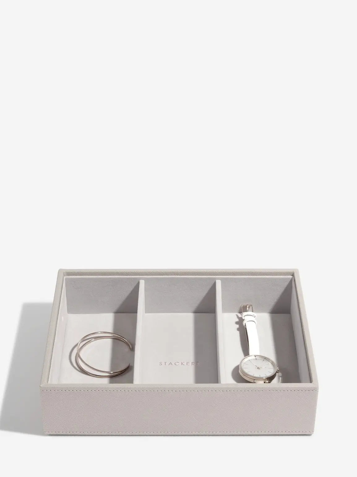 Stackers Classic Jewellery Box Set of 2 Taupe Raffia