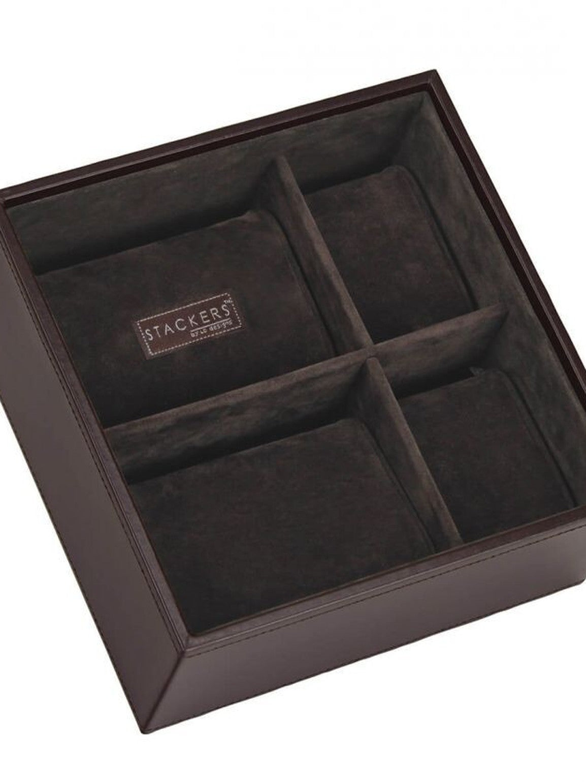 Stackers Zesdelige Horlogebox Bruin Fluweel