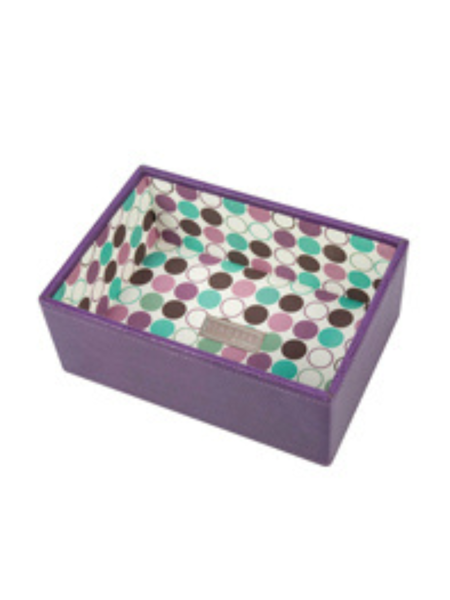 Stackers Mini Horloge & Accessoirelaag Paars Gevlekt