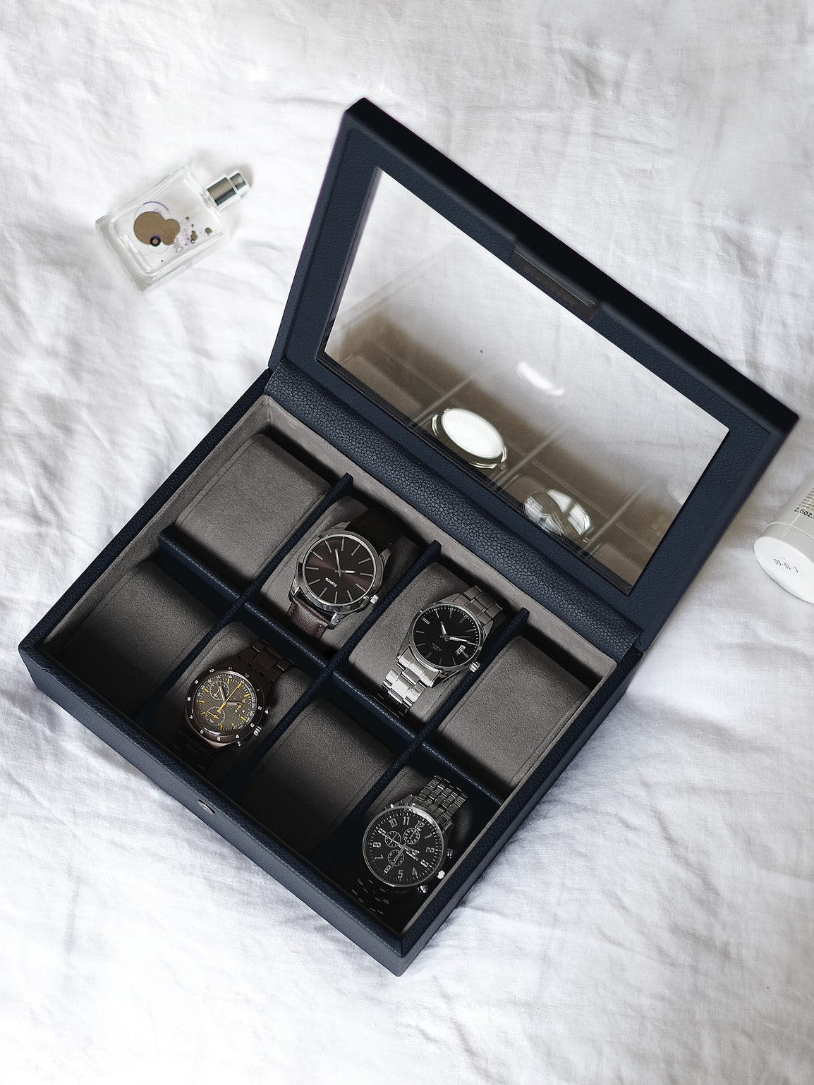 Stackers Achtdelige Horlogebox Marineblauw