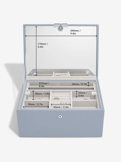 Stackers Luxury Classic Jewellery Box Blue