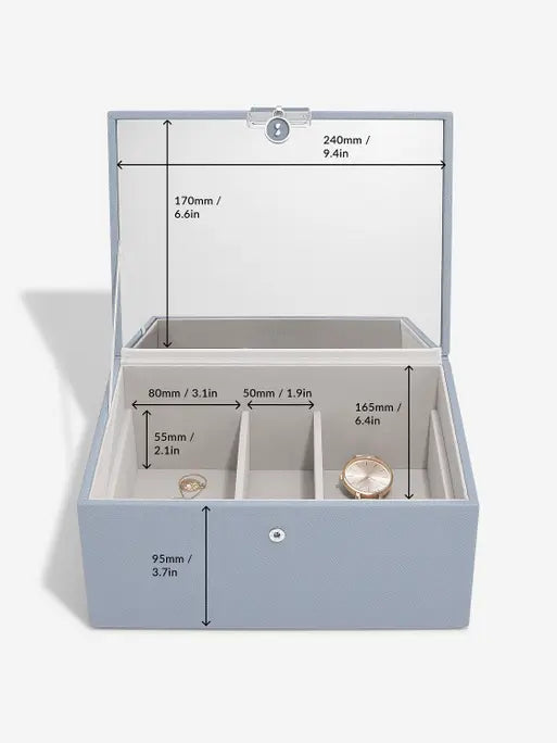 Stackers Luxury Classic Jewellery Box Blue