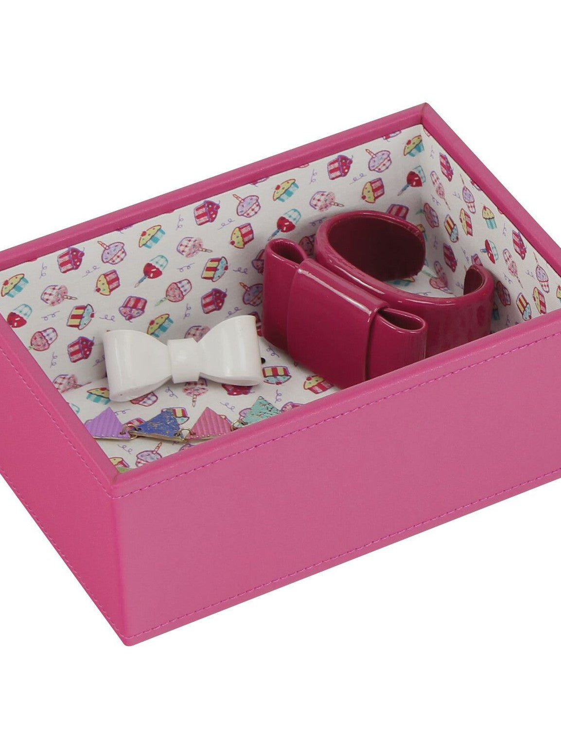 Stackers Mini Horloge & Accessoirelaag Roze Cupcake