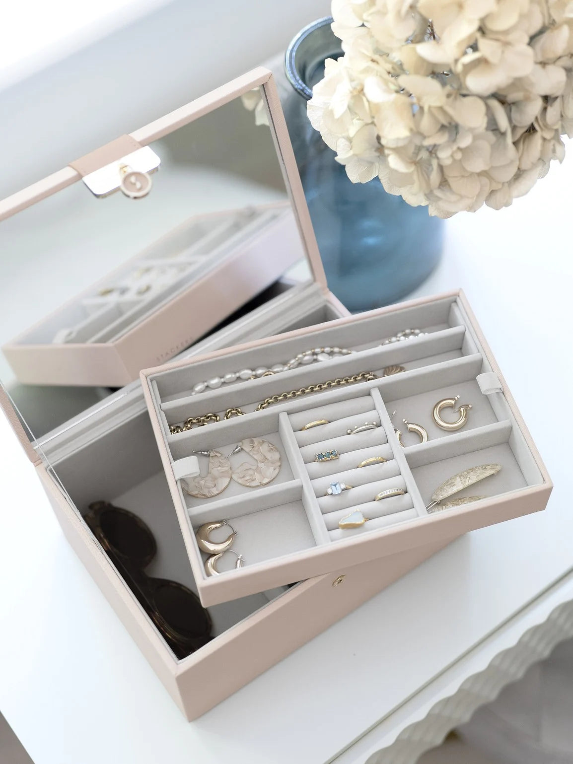 Stackers Luxury Classic Jewellery Box Pink