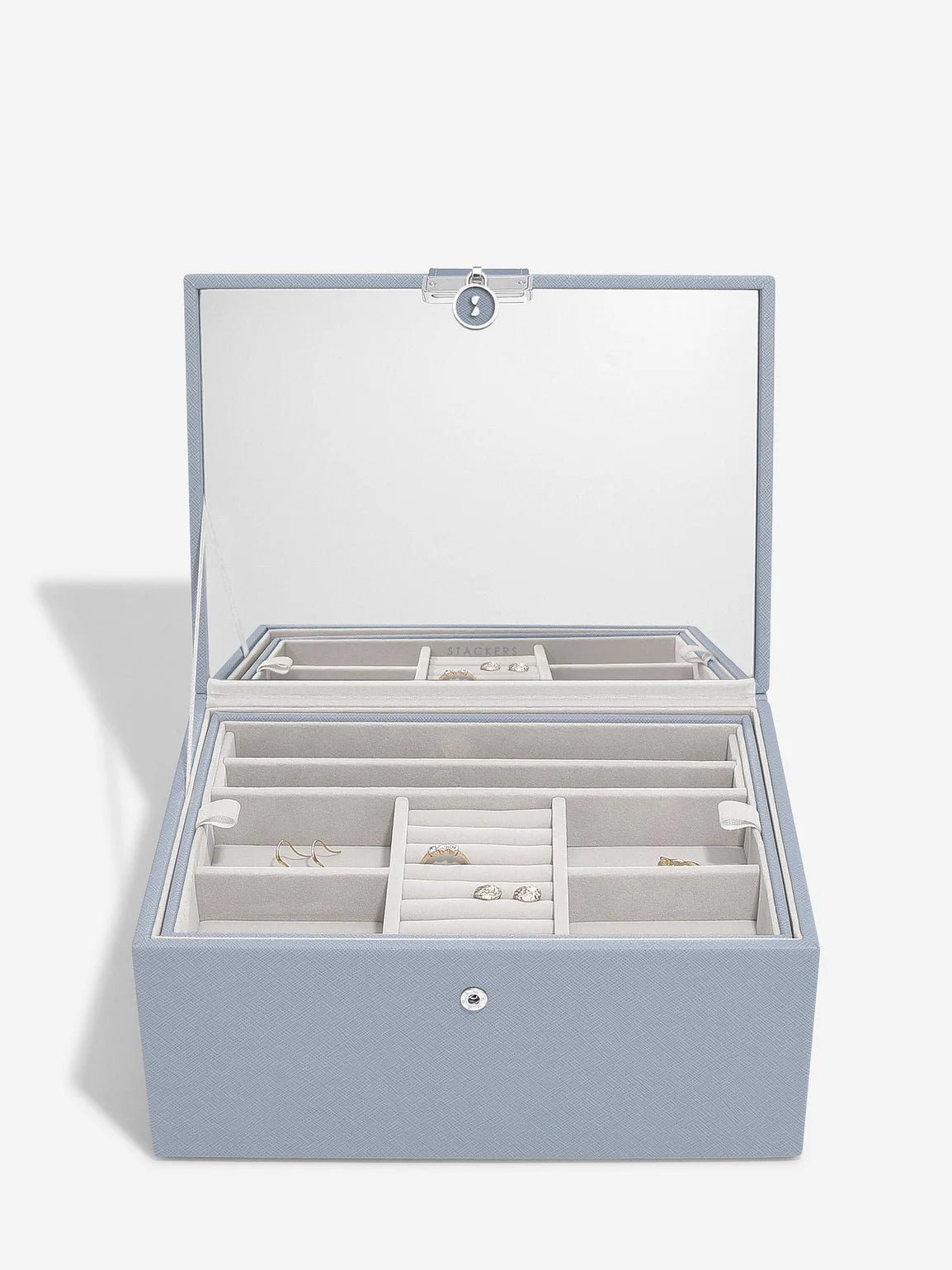 Stackers Luxury Classic Jewellery Box Blue