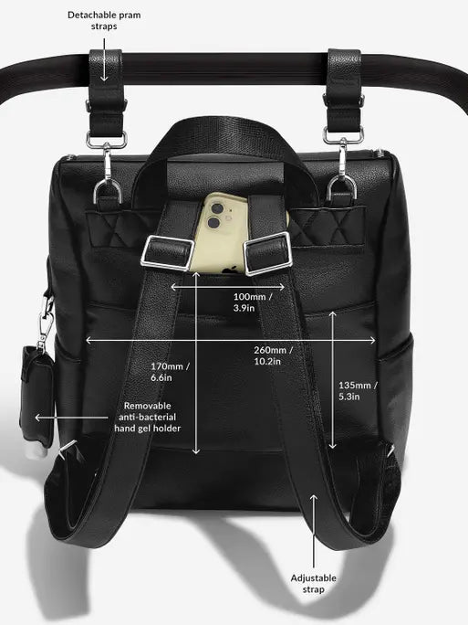 Stackers Diaper Bag Black