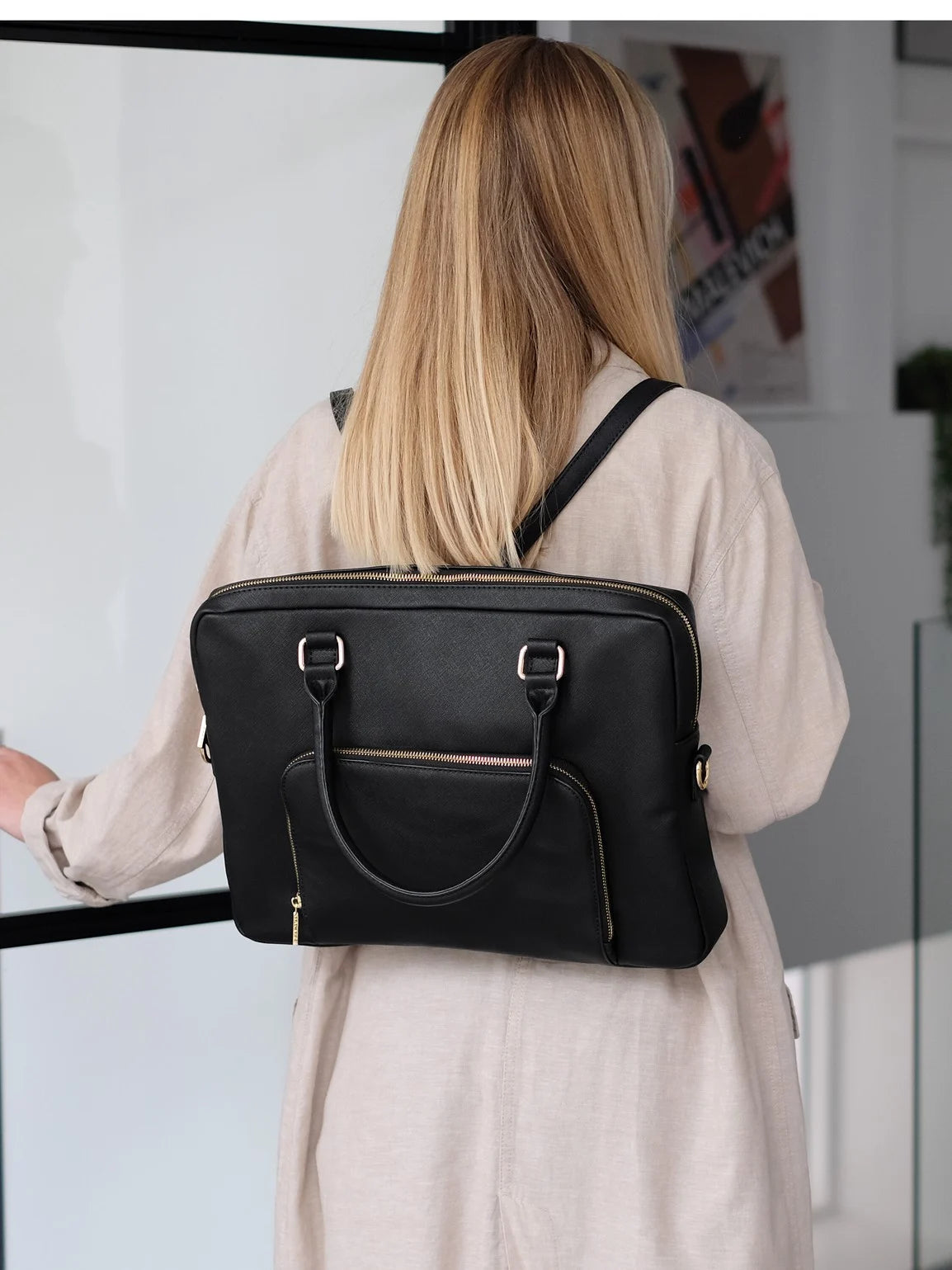 Stackers Laptoptas Zwart