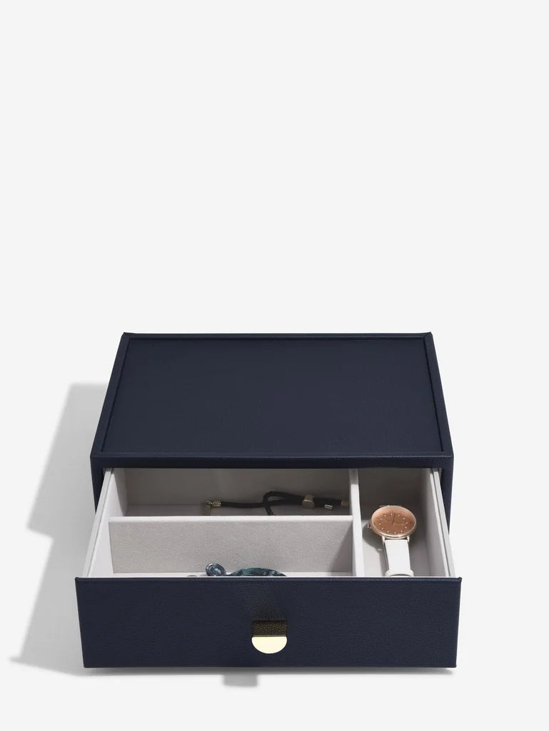 Stackers Classic Display Jewellery Box Set of 3 Navy Blue