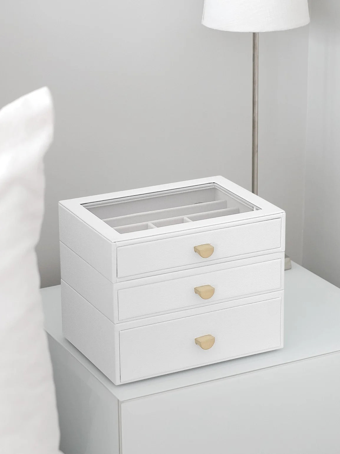Stackers Classic Display Jewellery Box Set of 3 White