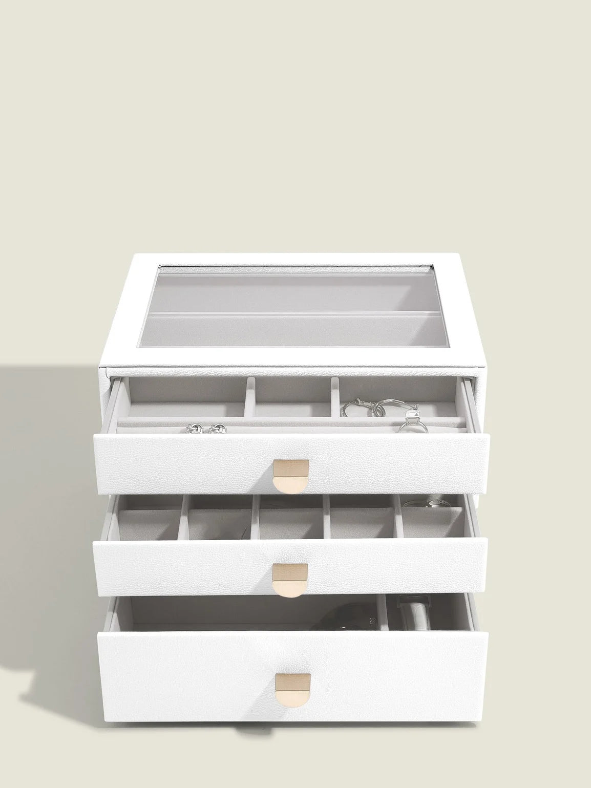 Stackers Classic Display Jewellery Box Set of 3 White