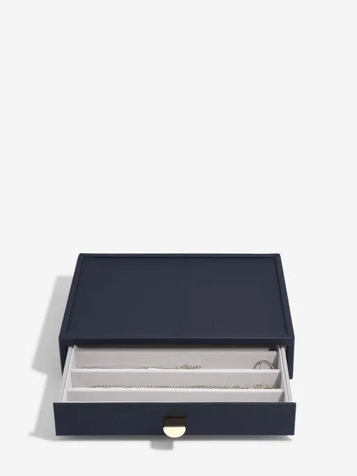 Stackers Classic Display Jewellery Box Set of 4 Navy Blue