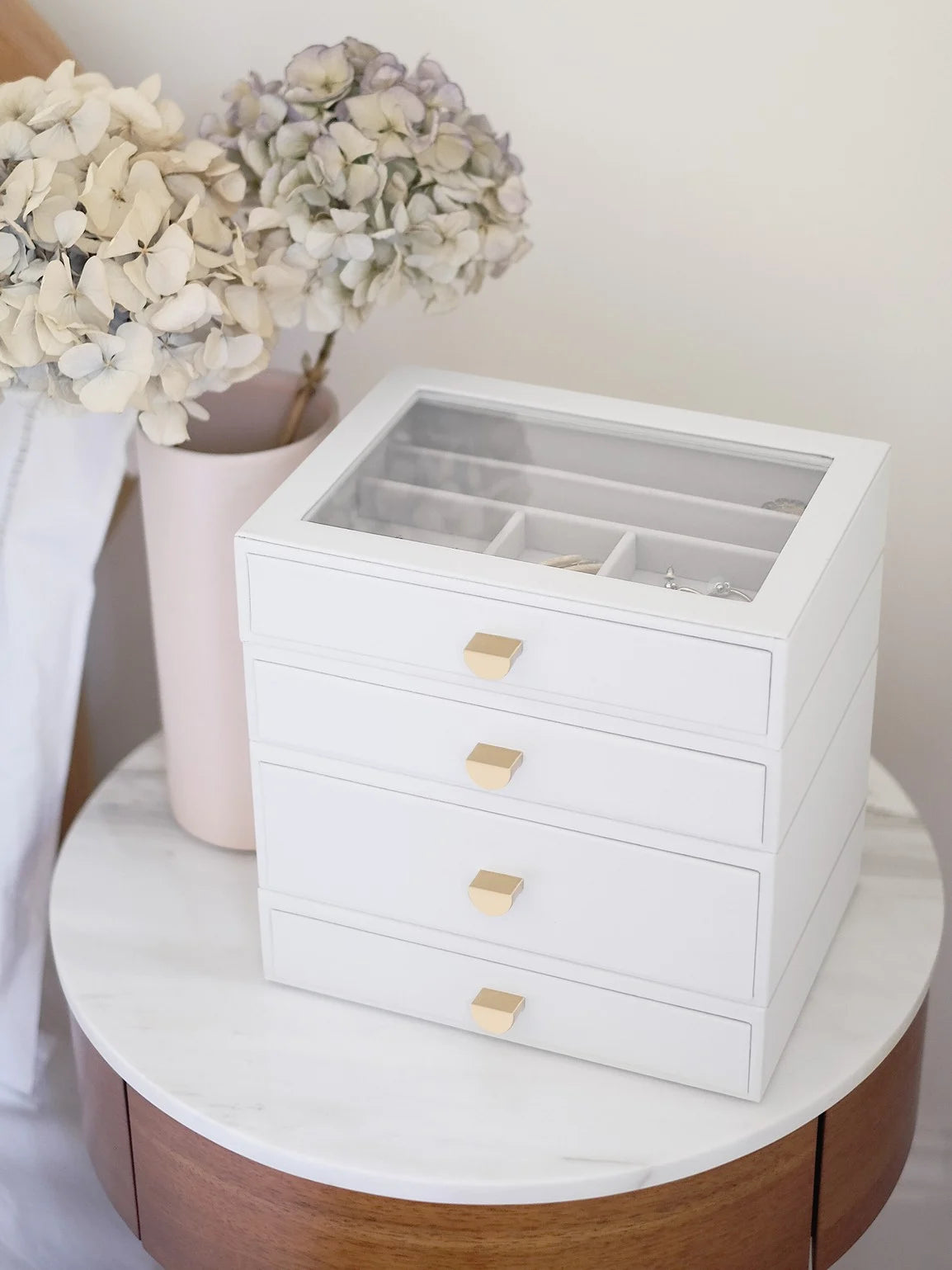 Stackers Classic Display Jewellery Box Set of 4 White