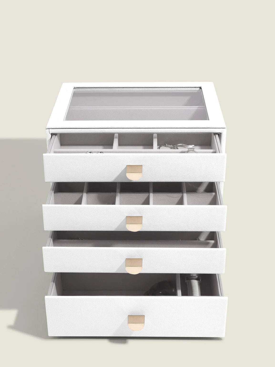 Stackers Classic Display Jewellery Box Set of 4 White