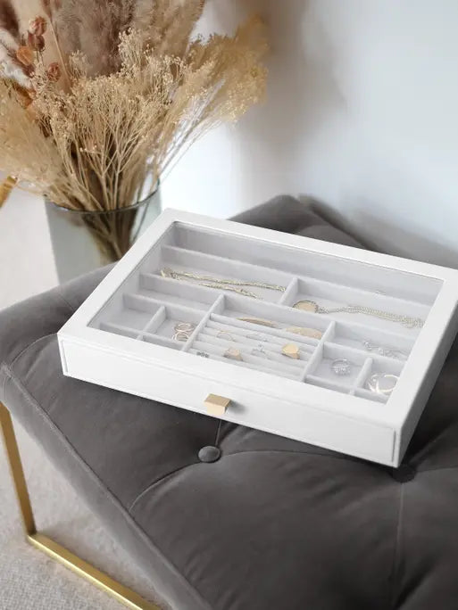 Stackers XL Rings &amp; Bracelets Tray Display White