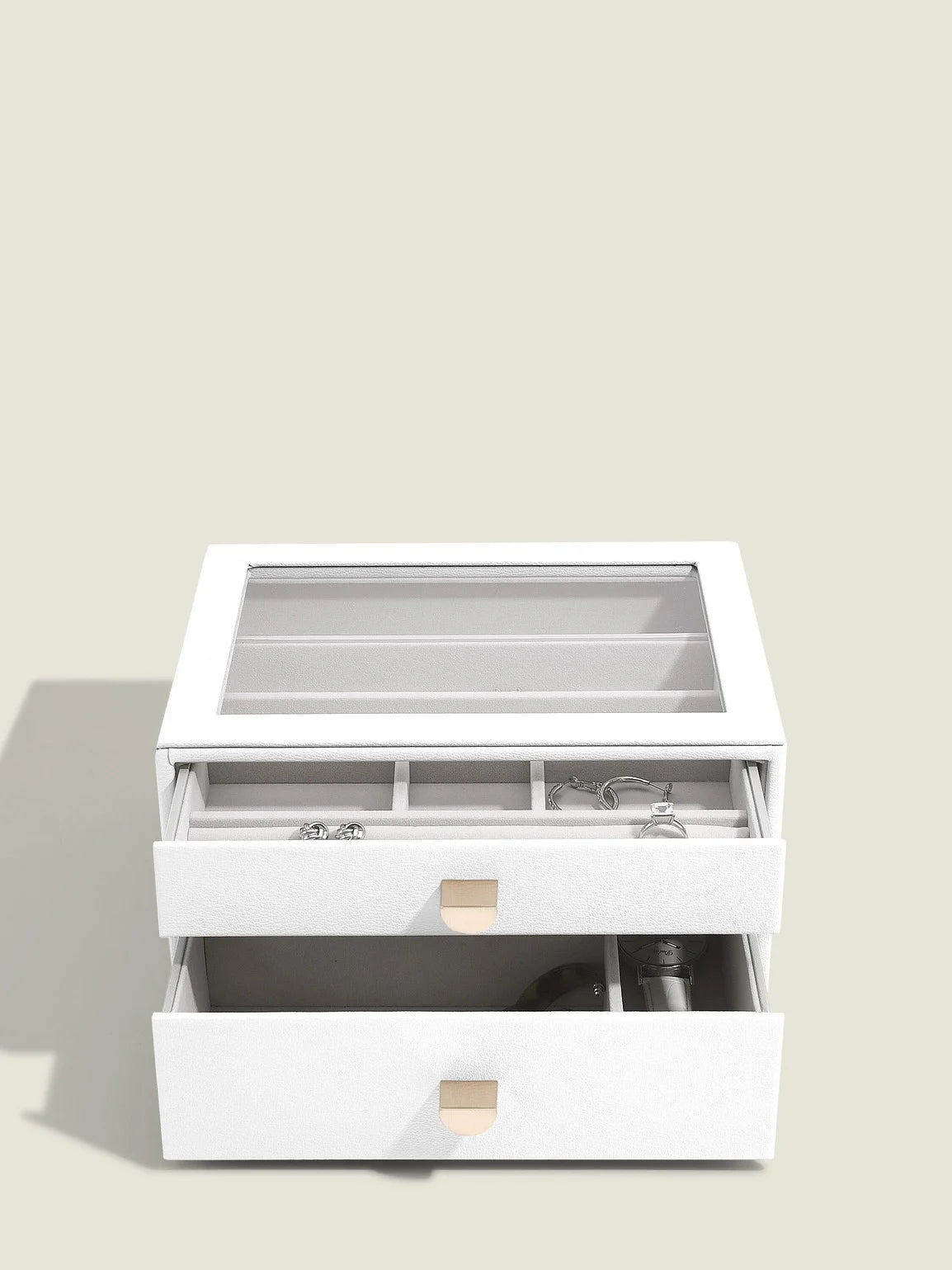 Stackers Classic Display Jewellery Box Set of 2 White