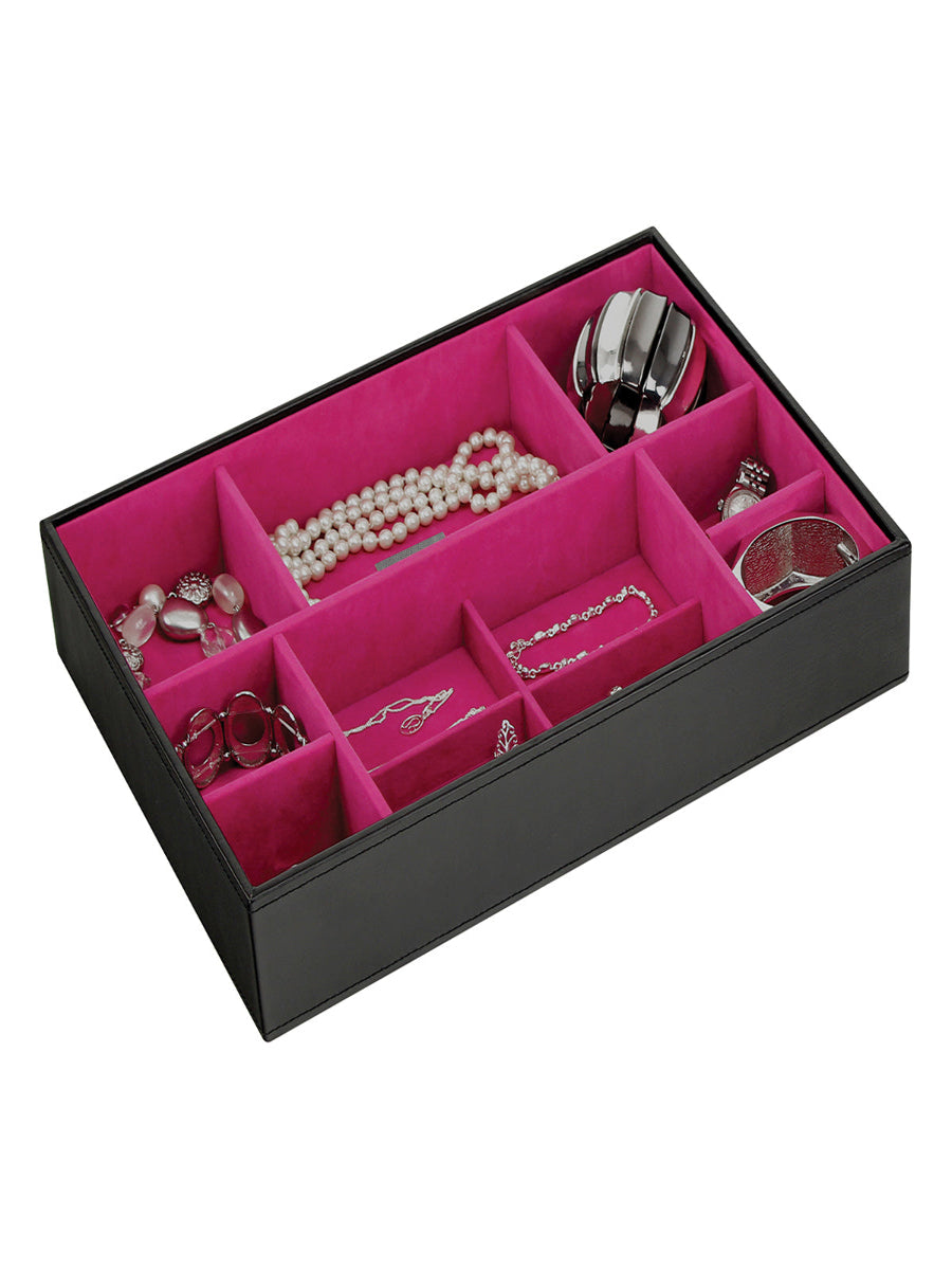 Stackers XL Horloge- & Accesoirelaag Zwart & Roze
