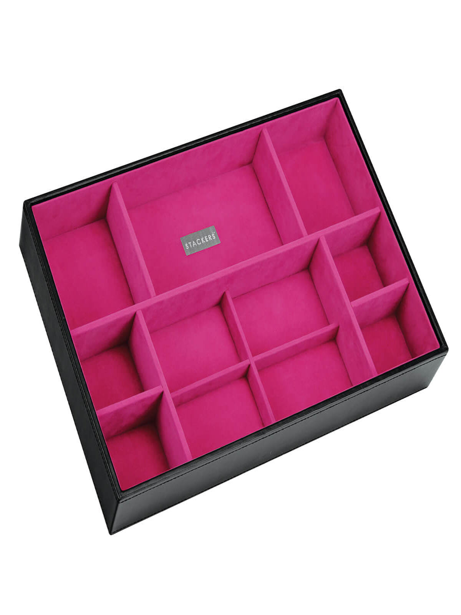 Stackers XL Horloge- & Accesoirelaag Zwart & Roze