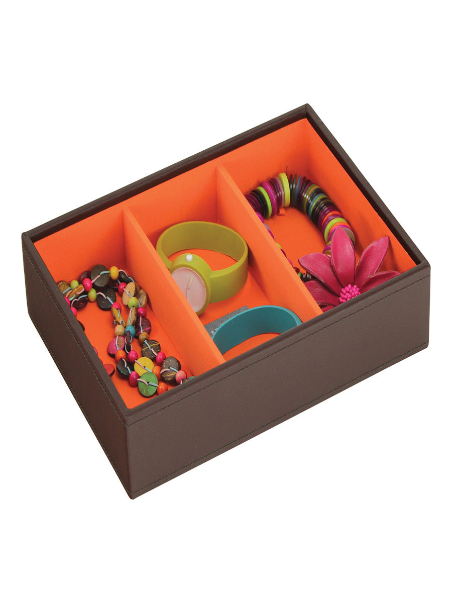 Stackers Horloge & Accessoirelaag voor Klassieke Juwelendoos Chocolate