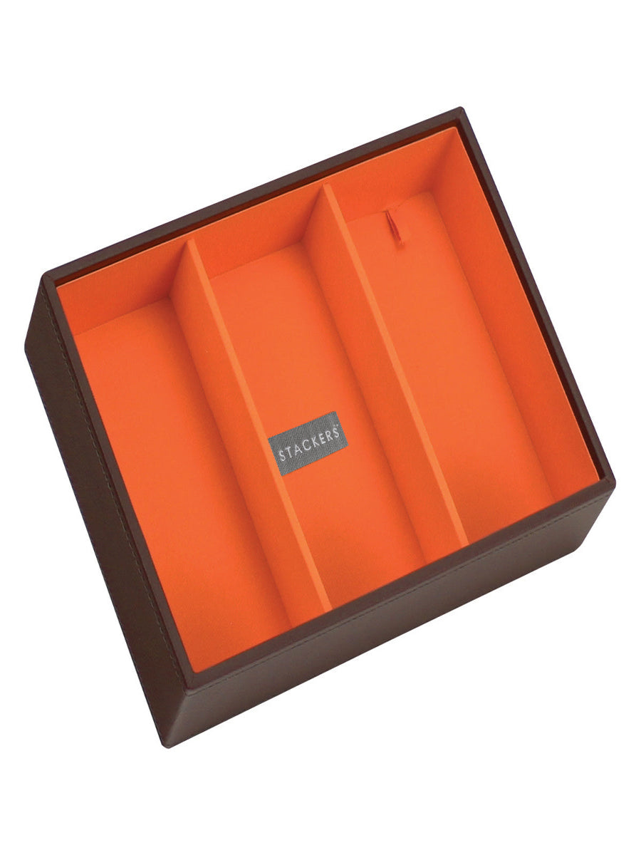 Stackers Horloge & Accessoirelaag voor Klassieke Juwelendoos Chocolate